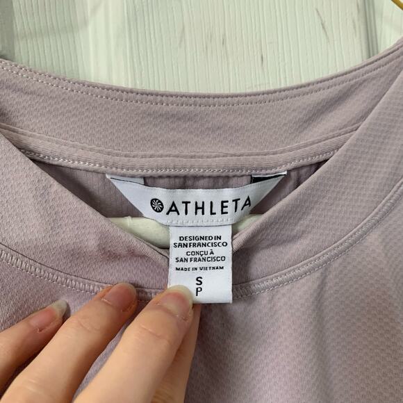 Athleta Ignite Lilac Purple Vented Cropped Long Sleeve Top Small - Picture 8 of 10